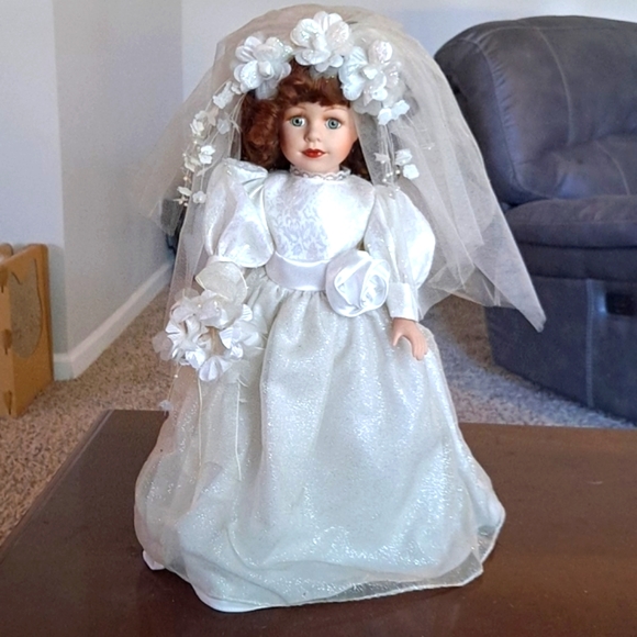 Choice By Dan Dee Accents Collectors Choice Porcelain Doll With Wedding Dress Poshmark